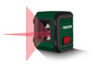 Un niveau laser Parkside vert avec des lasers rouges.
