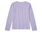 T-shirt à manches longues de couleur lilas avec un col rond.
