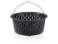 Un panier vapeur noir avec poignée pour une Instant Pot.