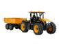 Tracteur télécommandé Fastrac avec remorque jaune.