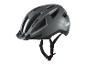 Un casque de vélo gris de Crivit avec des bandes réfléchissantes.