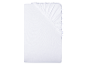 Drap-housse blanc pour lit bébé.