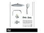 Ensemble de douche avec pomme de douche pluie, pomme de douche à main et accessoires Eisl.