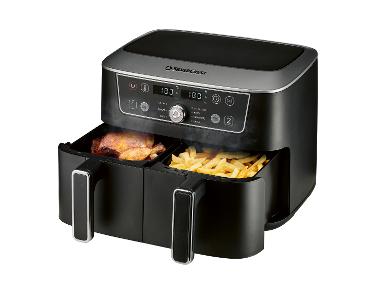 SILVERCREST® Friteuse à air chaud double zone SHFDD 2600 C2, 8,7 L