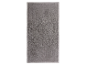 Une longue serviette de bain grise.