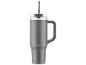 Mug de voyage isotherme noir avec anse et paille