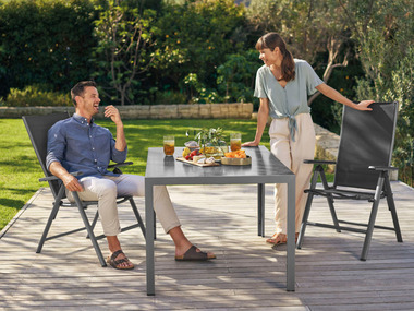 LIVARNO home Table de jardin Houston en aluminium, argent