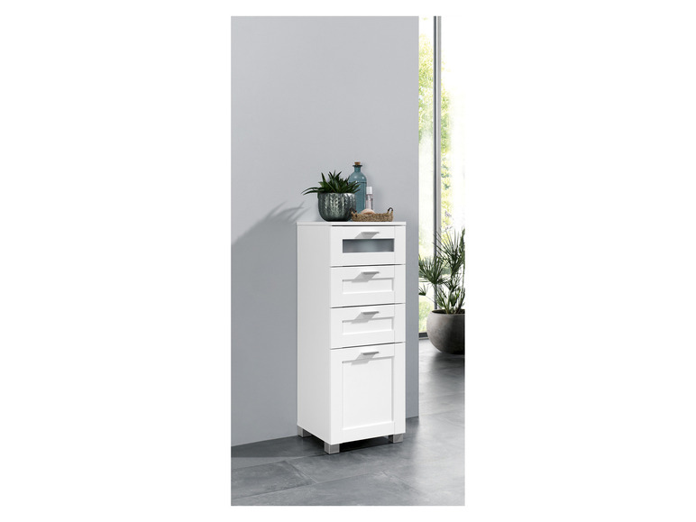 Aller en mode plein écran : Meuble de salle de bains Basel, 37 x 97,9 x 34,8 cm, blanc - Image 4