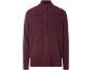 Gilet en maille pour homme avec fermeture éclair bordeaux