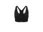 Soutien-gorge de sport noir, dos nageur.