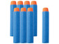 Des fléchettes Nerf bleues avec des pointes orange.