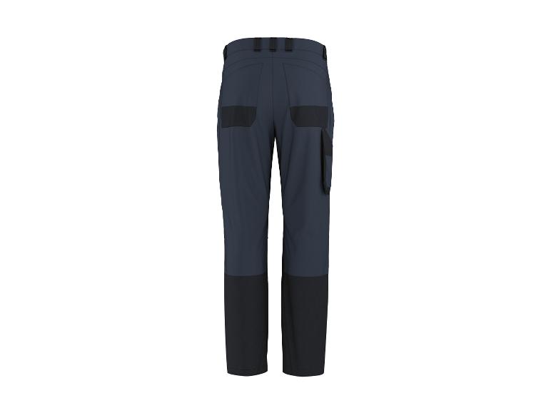Pantalon de travail bleu et noir avec poches, vue arrière