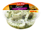 Calmars cuits en marinade ail et herbes dans un récipient transparent, 100 g.