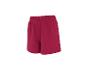 Shorts femme rouge foncé avec taille élastique.