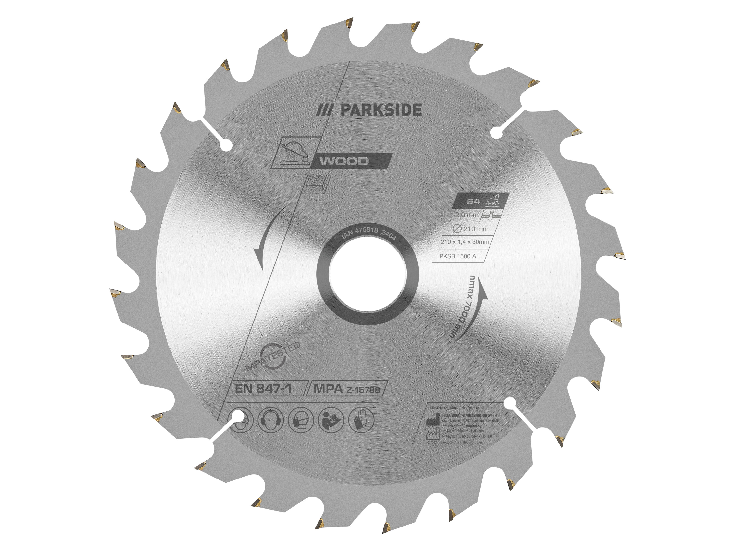 PARKSIDE® Lame de scie circulaire PKSB 1500 A1 (bois 24 dents)