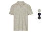 Chemise à manches courtes beige à col cubain, disponible en plusieurs couleurs.