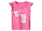 T-shirt rose pour fille avec des personnages de dessins animés et le texte 'sweet Dreams Baby sister'.