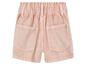 Short en jean rose clair avec élastique à la taille.