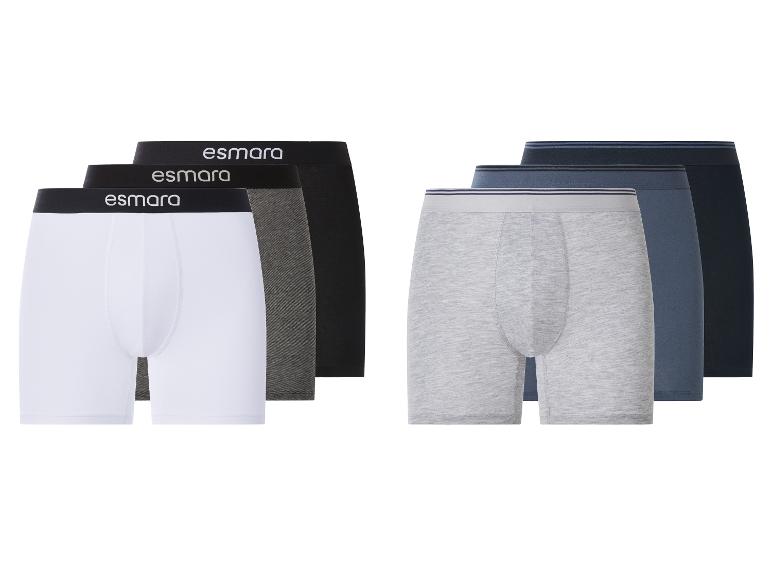 Boxers homme Esmara en blanc, gris, noir et nuances de bleu