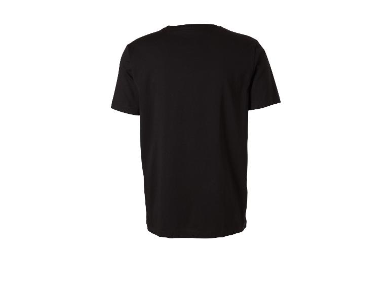 T-shirt noir pour homme à manches courtes, vue arrière