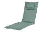 Un fauteuil inclinable vert avec un coussin