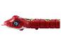 Un serpent de jouet rouge segmenté