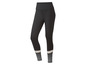 Leggings noires avec des rayures blanches et grises en bas