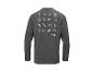 T-shirt gris à manches longues avec divers outils électriques et texte