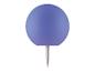 Balle de golf bleue avec un tee