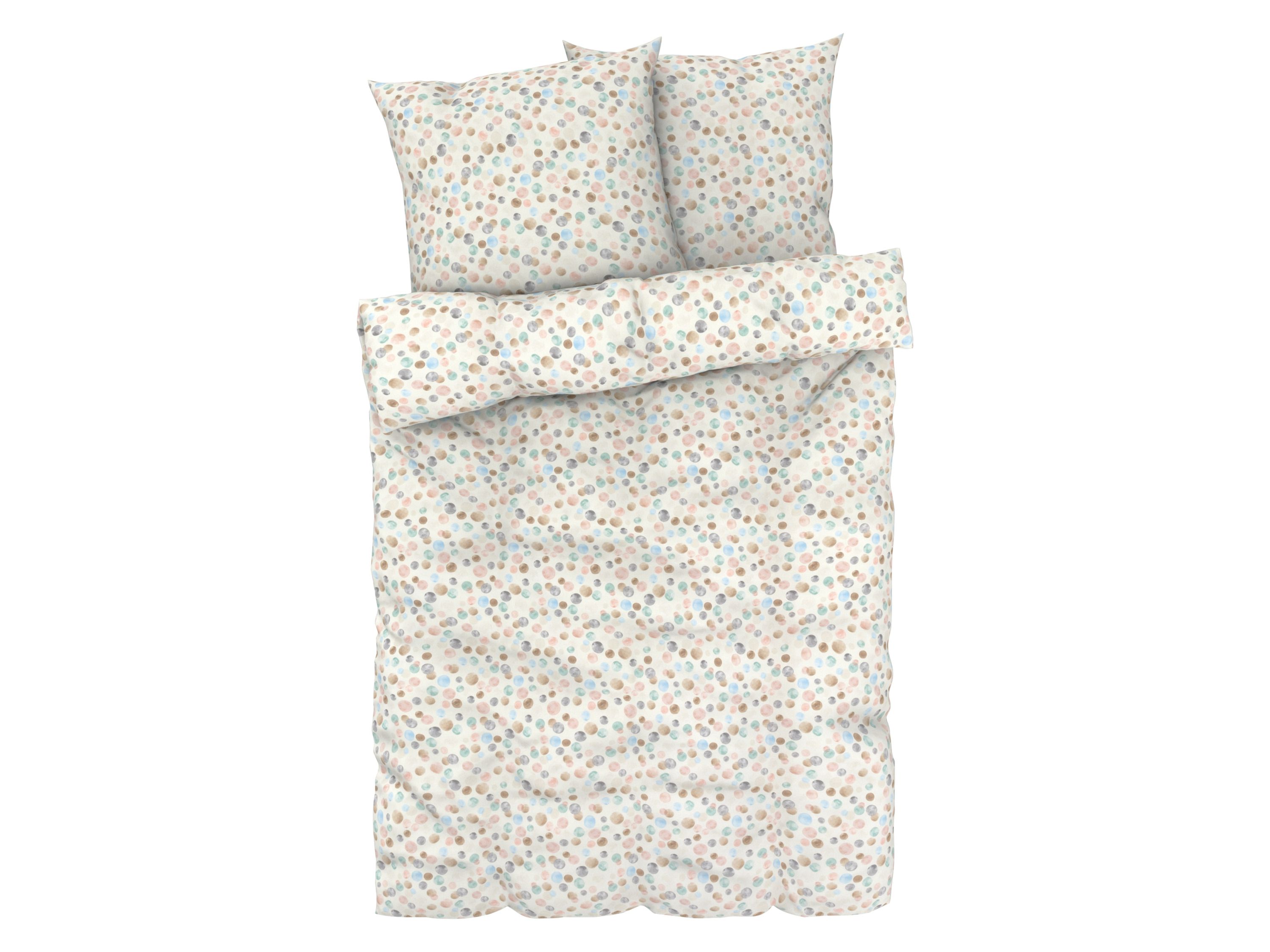LIVARNO home Parure de lit en satin microfibre, 240 x 220 cm  (boules)