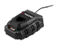 Chargeur de batterie noir pour outils électriques avec logo X12V Team et indicateurs lumineux.