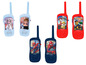 Walkie-talkies avec des images de La Reine des Neiges, Pat' Patrouille et Spider-Man.