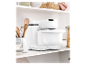 Robot culinaire Bosch blanc sur une étagère de cuisine.