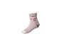 Chaussette rose avec un cœur et des rayures