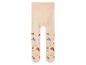 Collants beiges à motifs d'animaux pour bébé.