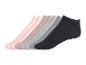 Six paires de chaussettes invisibles, couleurs pastel et noire.