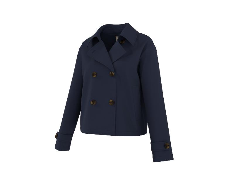 Veste croisée bleu marine pour femme avec boutons