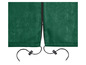 Housse de protection verte avec fermeture éclair et cordon de serrage pour meubles d'extérieur.