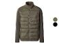 Veste matelassée vert olive pour homme avec manches tricotées et deux options de couleur.