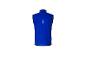 Gilet bleu sans manches pour le sport.
