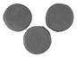Trois tampons de polissage ronds en microfibre gris
