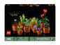 Ensemble Lego Icons avec de petites plantes, y compris un cactus et une plante carnivore.