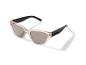 Lunettes de soleil à monture transparente avec branches noires