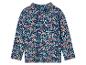 Un haut à manches longues bleu marine avec un imprimé floral.