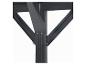 Structure de support métallique gris foncé pour pergola ou auvent