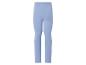 Legging bleu pour enfant sur fond blanc.