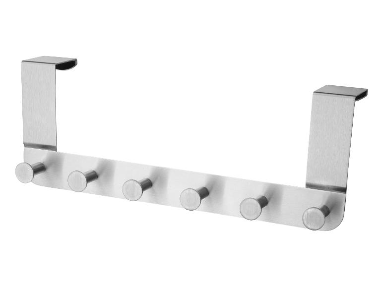 Porte-manteau de porte en acier inoxydable à six crochets