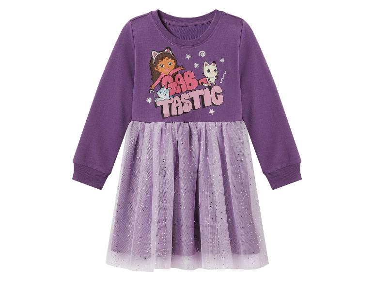 Robe violette à manches longues pour fille avec imprimé Gabby's Dollhouse