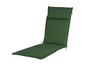 Un coussin de chaise longue vert.