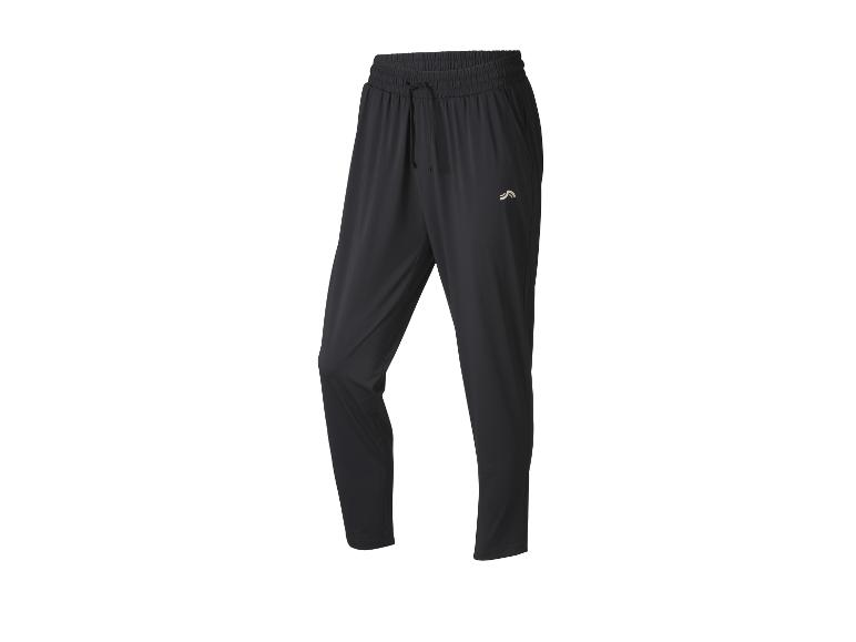 Pantalon de survêtement athlétique noir avec taille élastique et cordon de serrage.